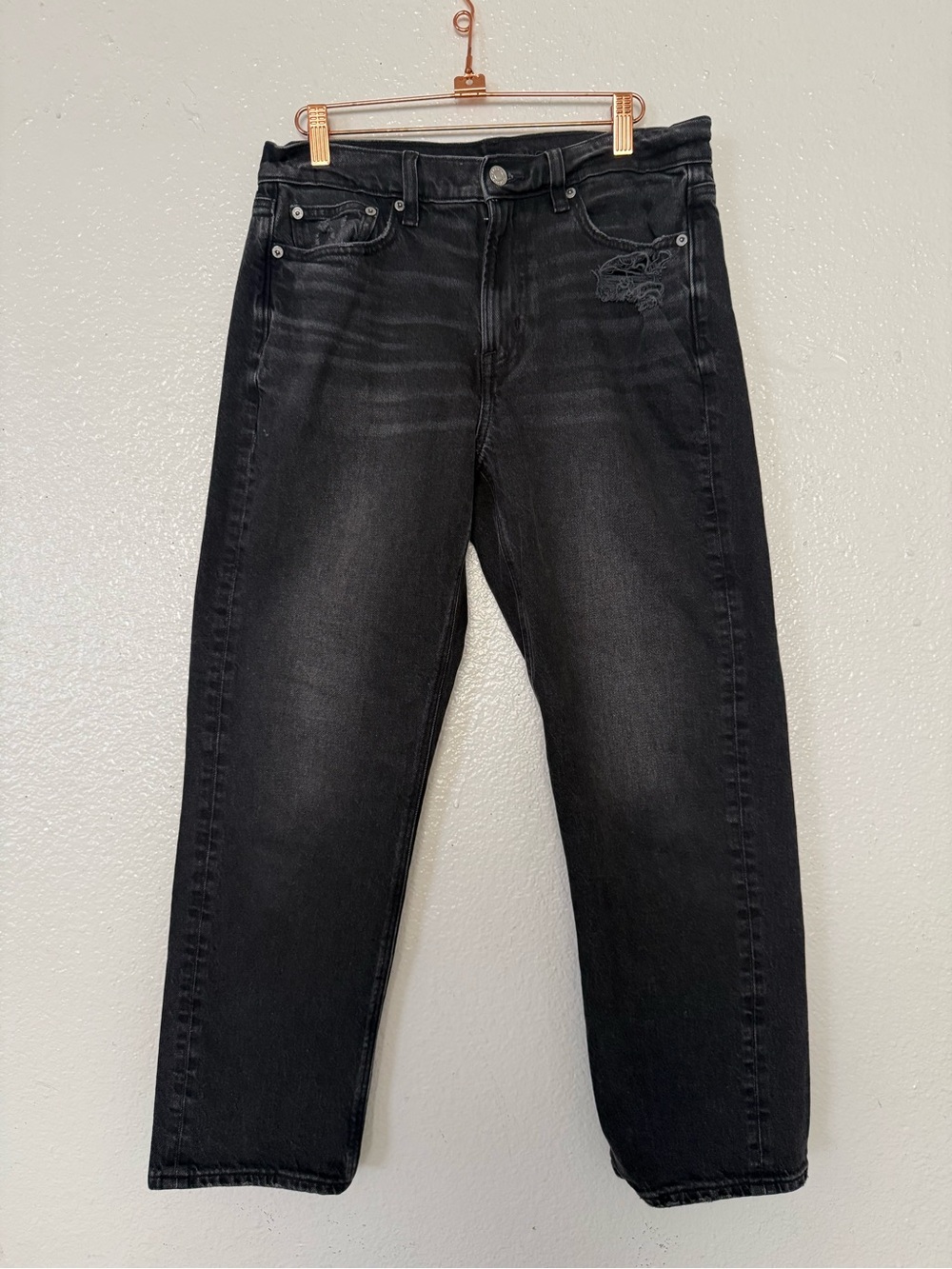 American Eagle Outfitters stretch Black Straight Jeans women’s size 8